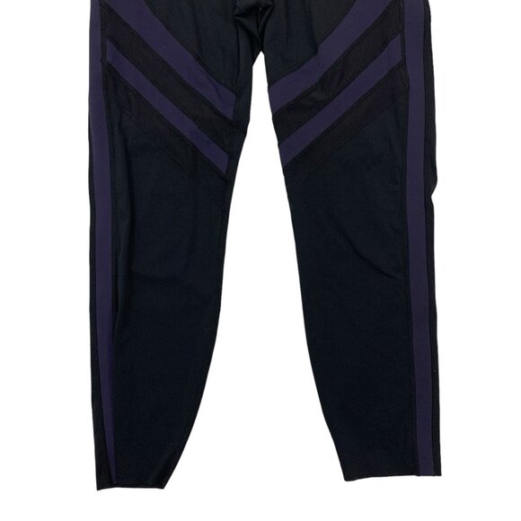 Zyia Active Leggings Womens 8 10 Black Blue 7 8 Stretch Athleisure - Picture 3 of 7